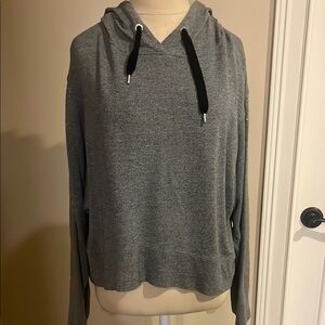 Cozy Gray Hoodie with Black Drawstrings